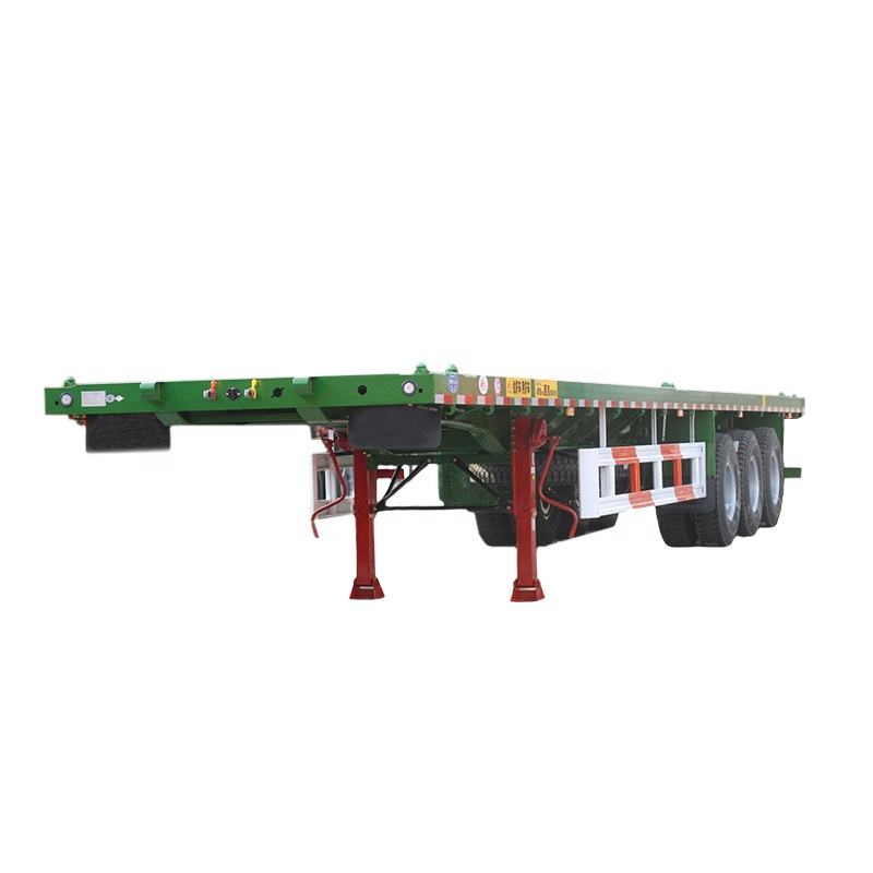 3-akslet flatbed containerhenger for løs last